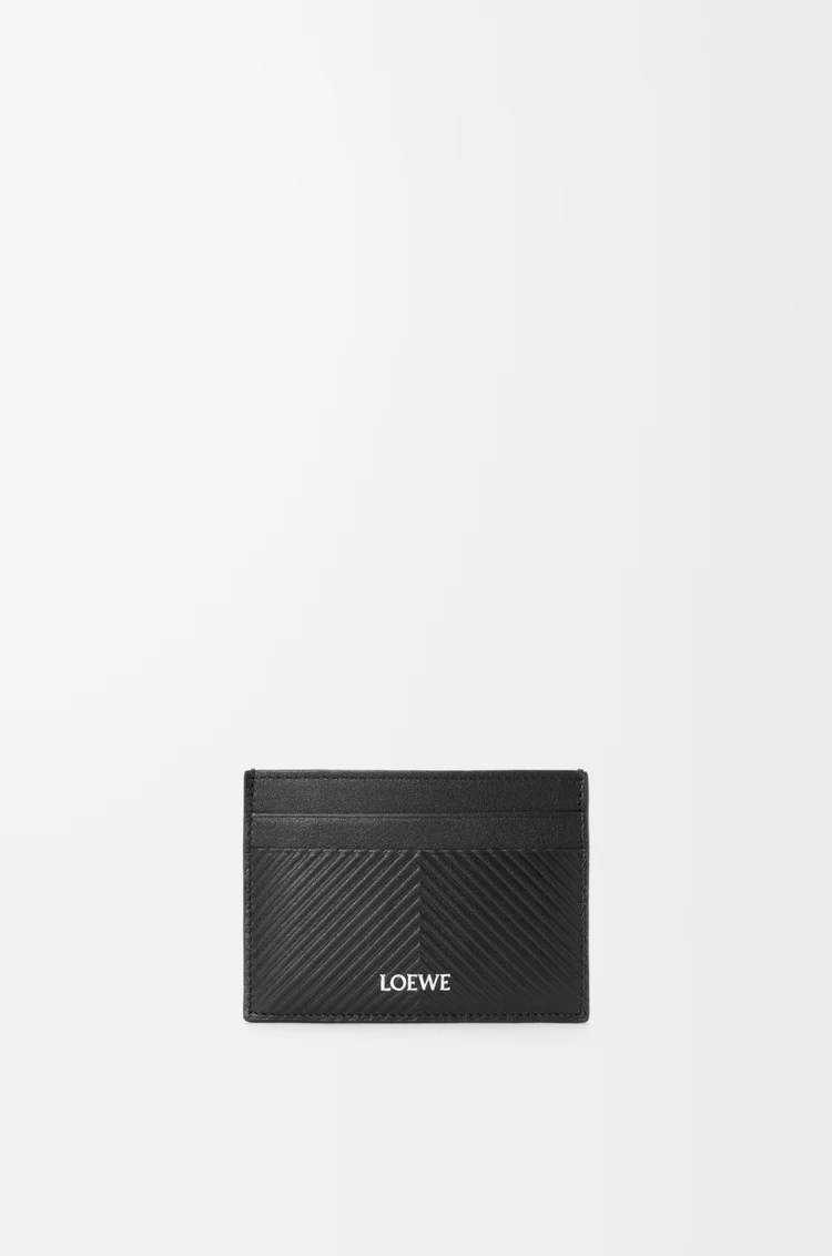 LOEWE 플레인 카드홀더 - 텍스처드 클래식 카프스킨 블랙