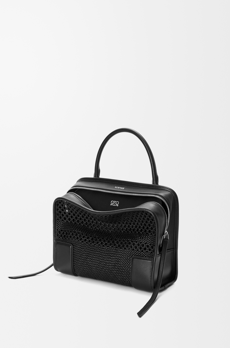 LOEWE Sac Amazona 180 moyen en cuir de veau tressé Noir