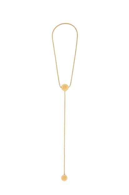 LOEWE Anagram Pebble necklace in sterling silver Gold