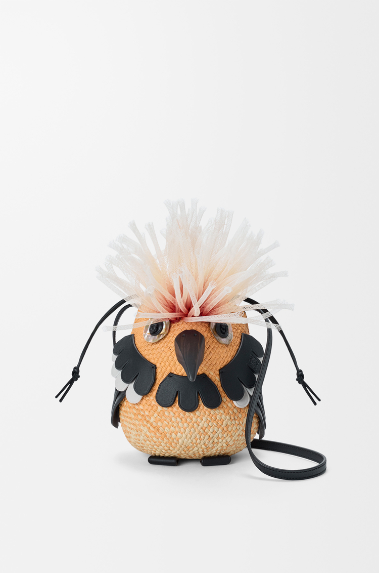 LOEWE 伊拉卡棕榈和牛皮革小鸟造型手袋 橙色