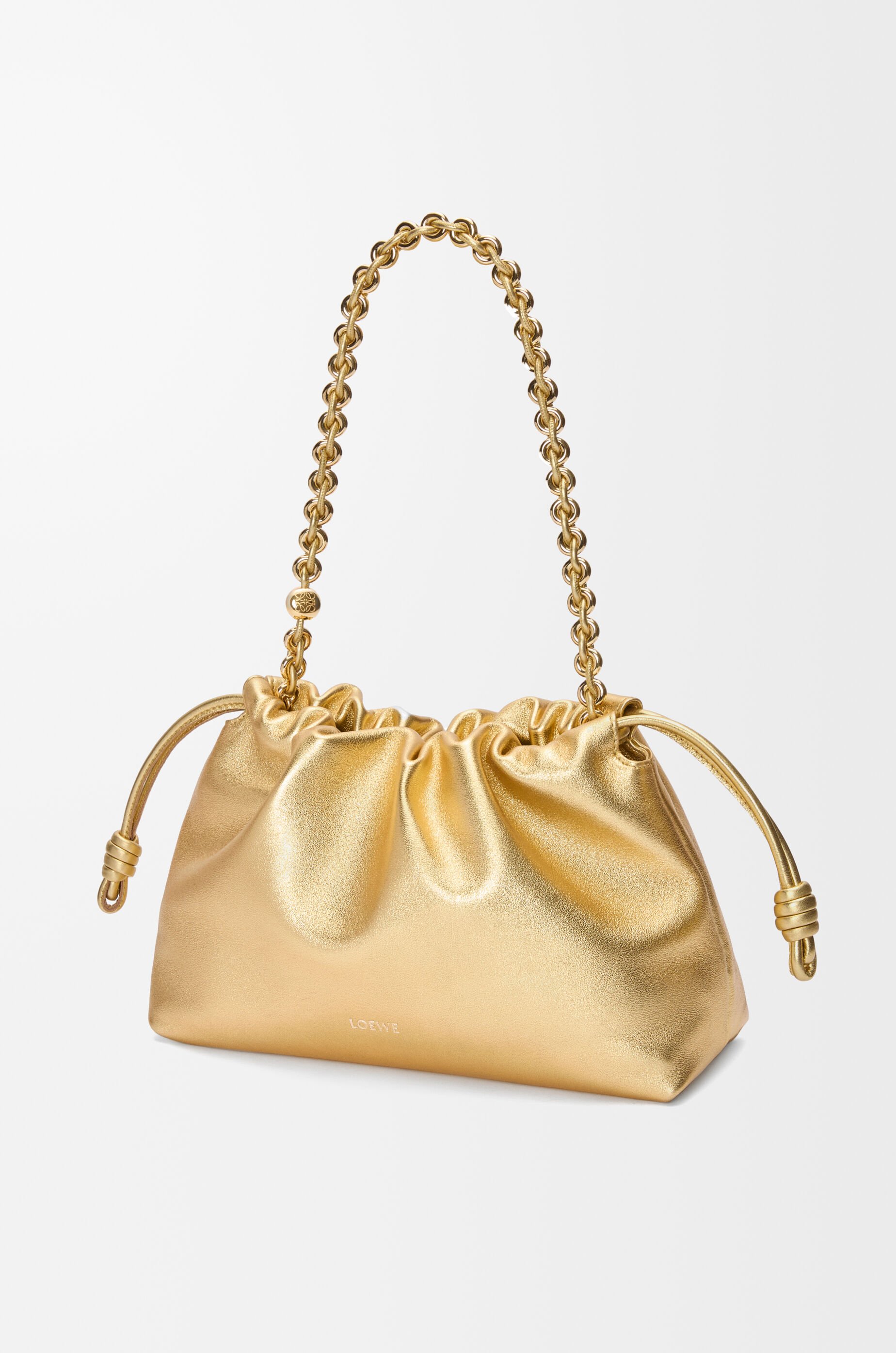 フラメンコパース ミディアム(ラミネートラム) ゴールド - LOEWE フラメンコパース ミディアム(ラミネートラム) ゴールド - LOEWE