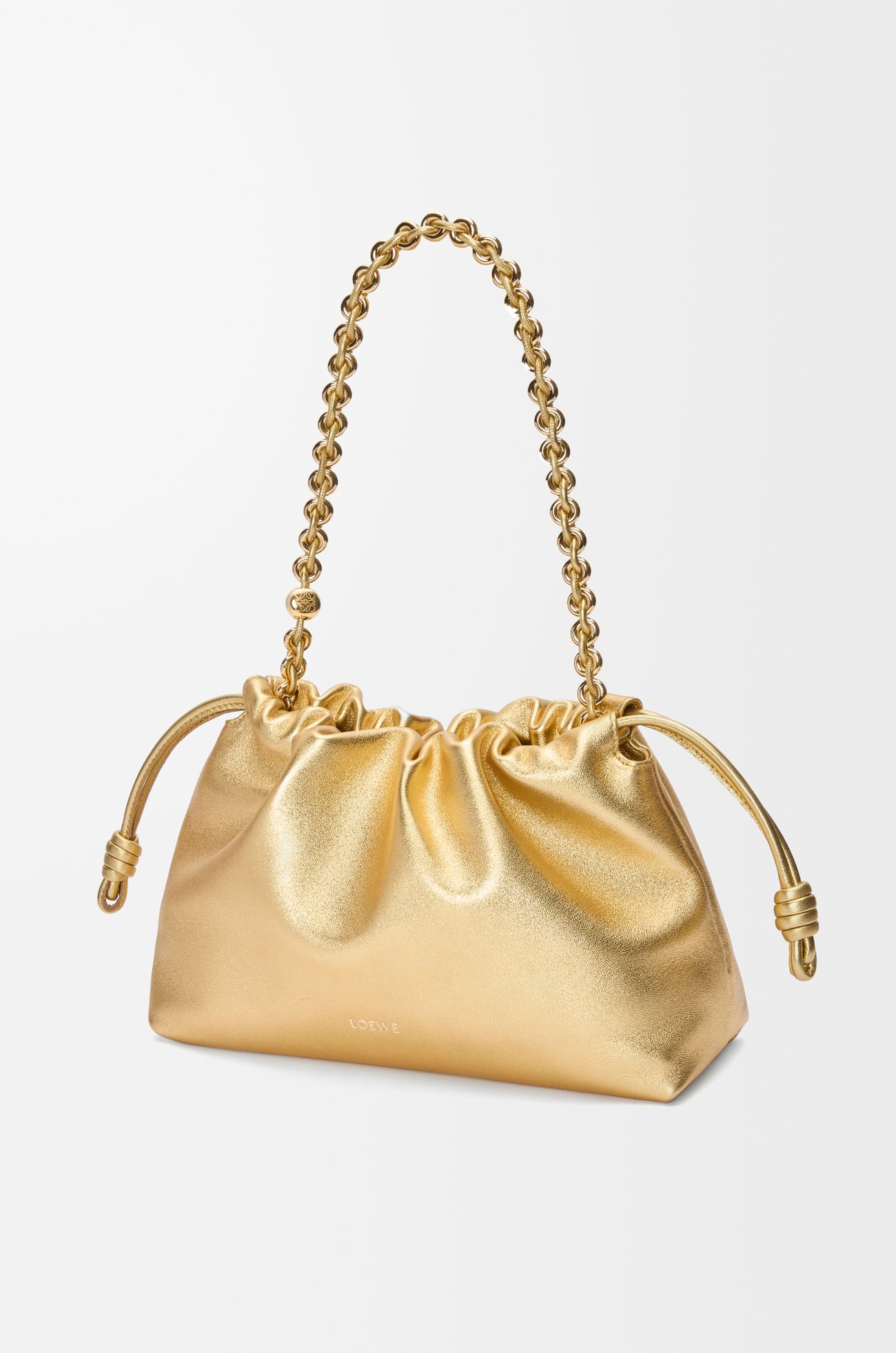 LOEWE Medium Flamenco purse in laminated lambskin Gold plp_rd