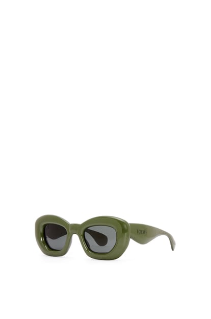 LOEWE Gafas de sol Inflated estilo mariposa en nailon Verde Oscuro plp_rd