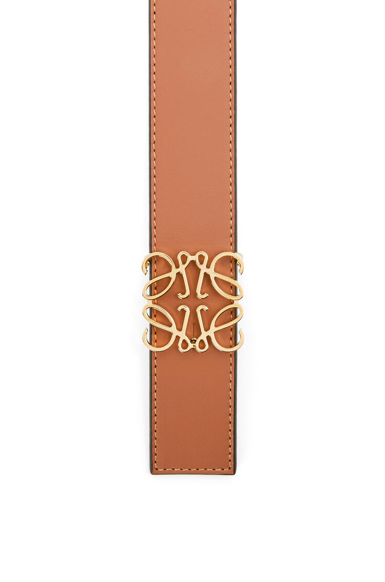 LOEWE Anagram belt in smooth calfskin and scarf in wool and cashmere 