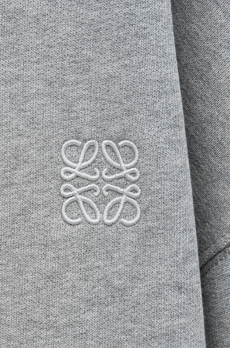 LOEWE Relaxed fit hoodie in cotton Grey Melange