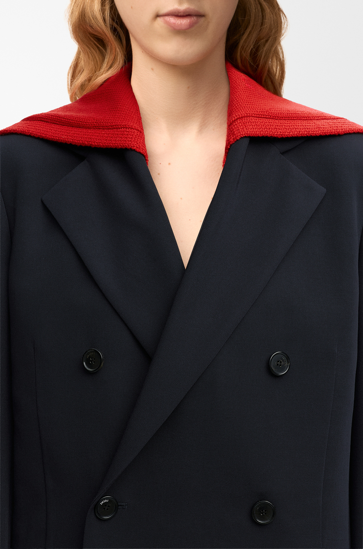 LOEWE Chaqueta en lana Azul Marino Oscuro