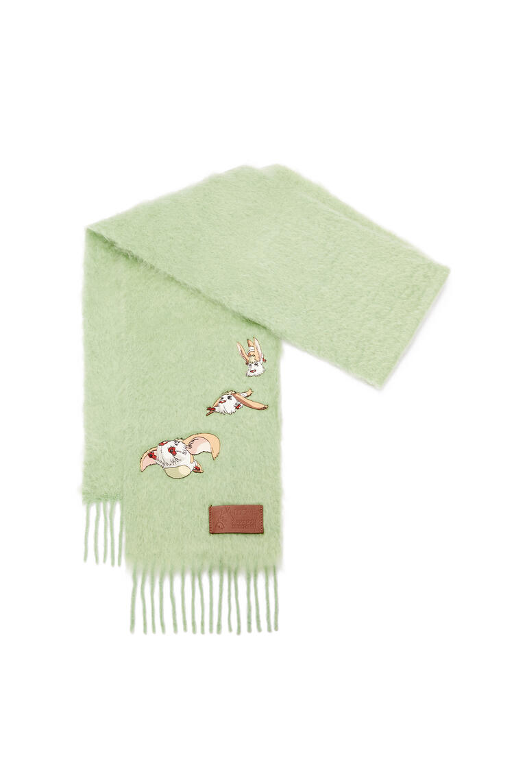 LOEWE Heen scarf in mohair and wool blend Light Turquoise