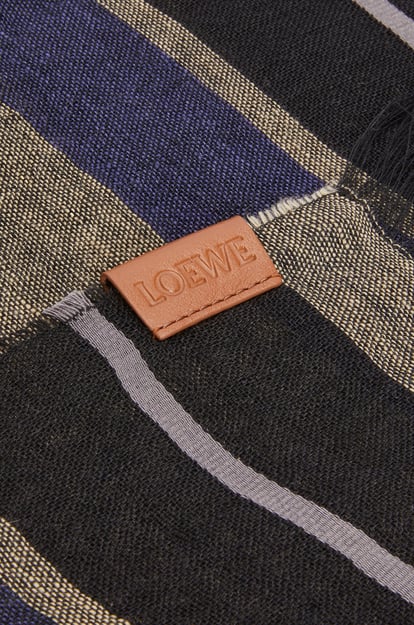 LOEWE Scarf in linen Brown/Multicolor plp_rd