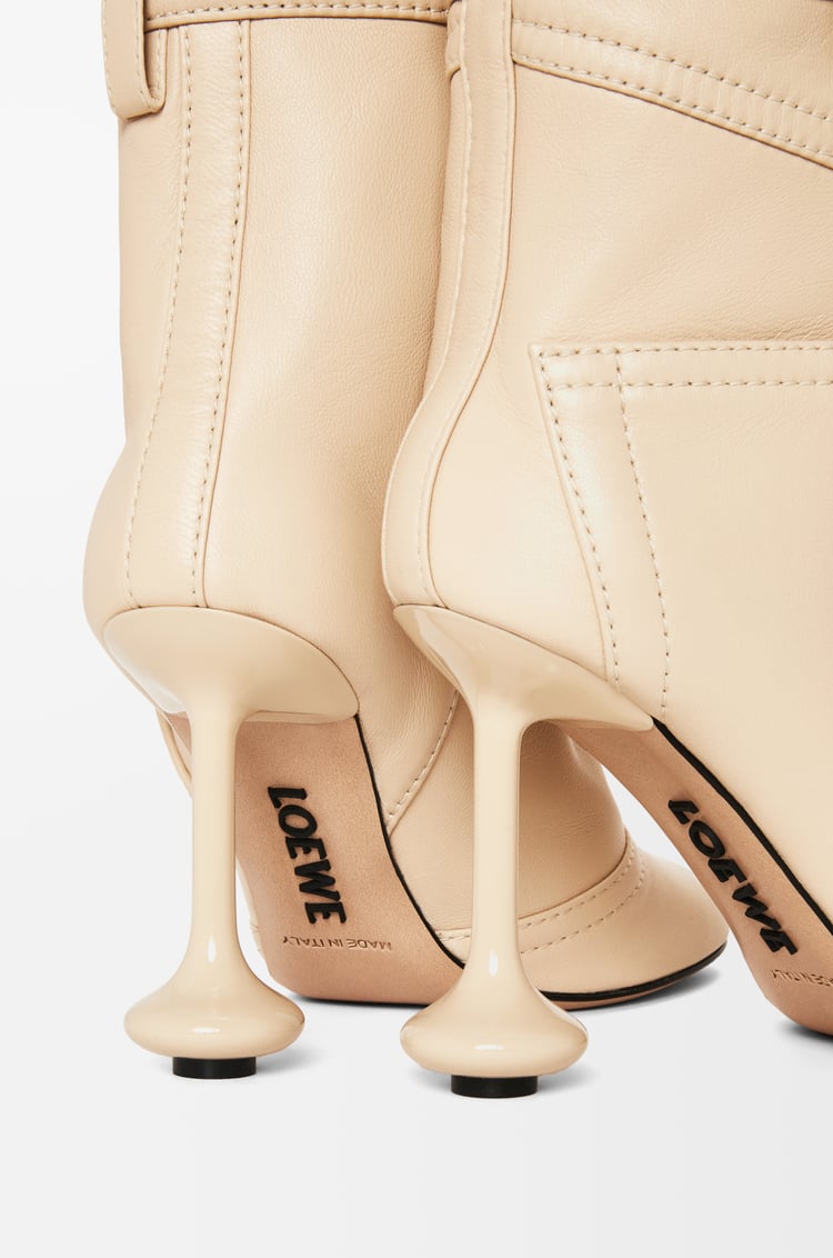 LOEWE Toy ankle bootie in nappa lambskin Oat Milk