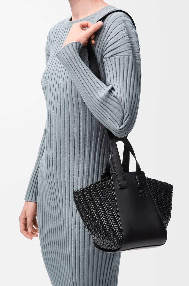 LOEWE Compact Hammock bag in calfskin Black