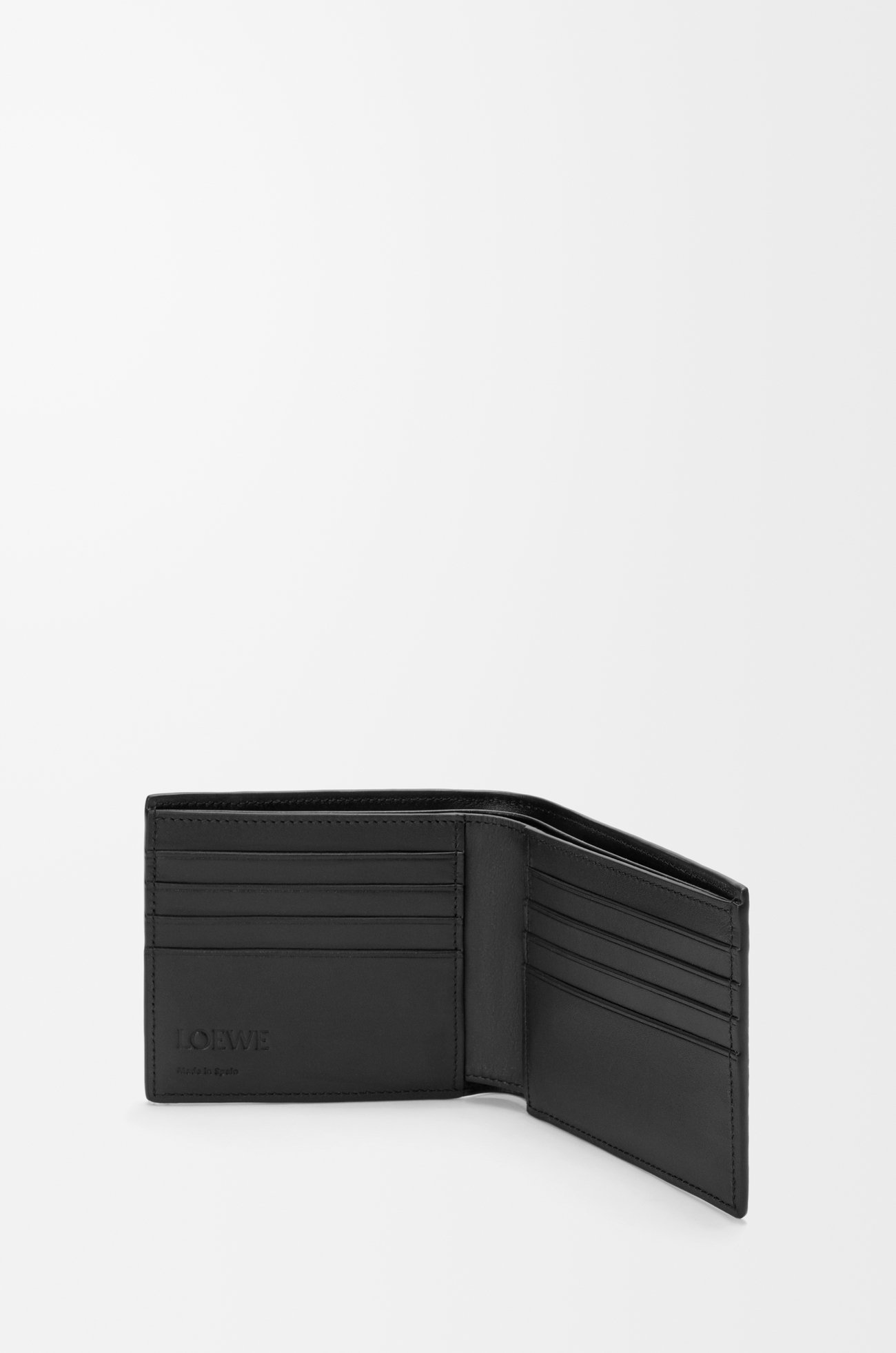 LOEWE 퍼즐 바이폴드 지갑 - 유연한 그레인 카프스킨 블랙