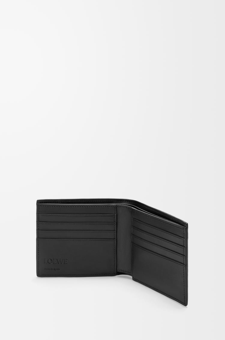 LOEWE 柔軟粒面小牛皮 Puzzle 雙摺錢包 黑色