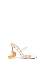 LOEWE Broken egg sandal in goatskin White/Natural pdp_rd