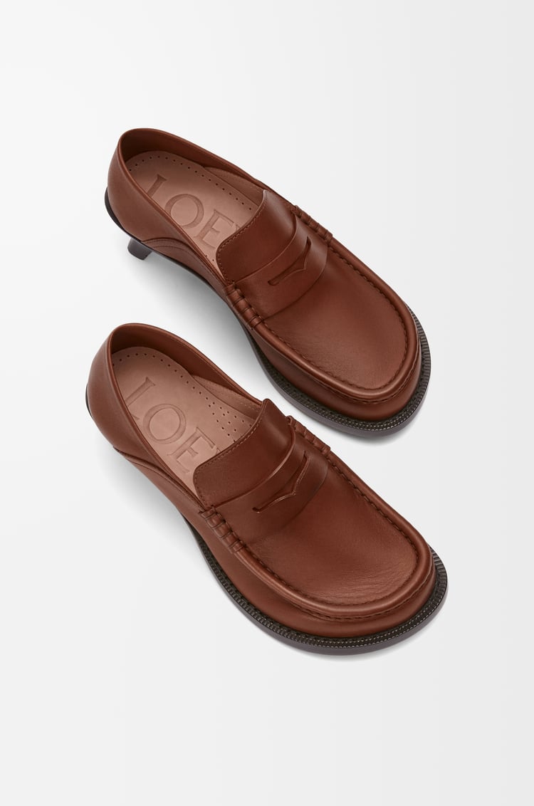 LOEWE Campo loafer in soft calfskin Rust