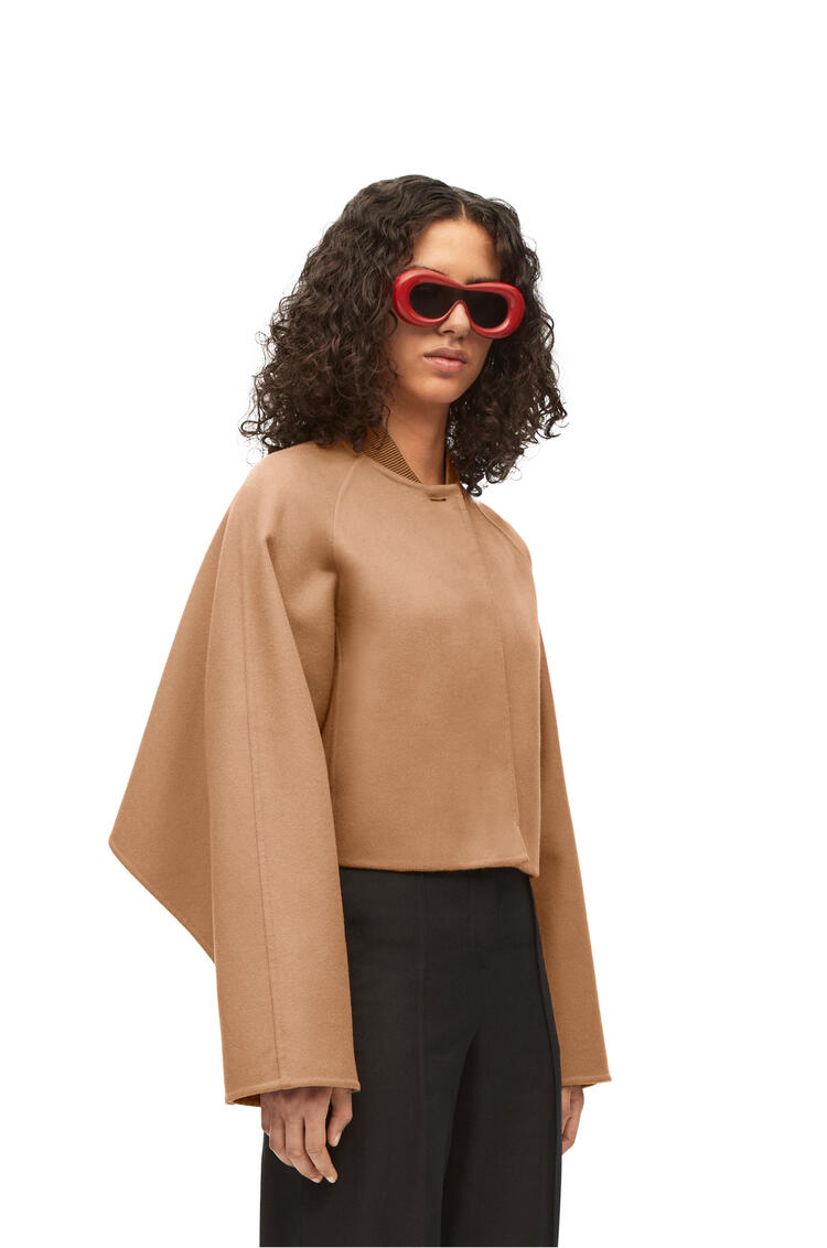 LOEWE Button jacket in wool and cashmere Camel