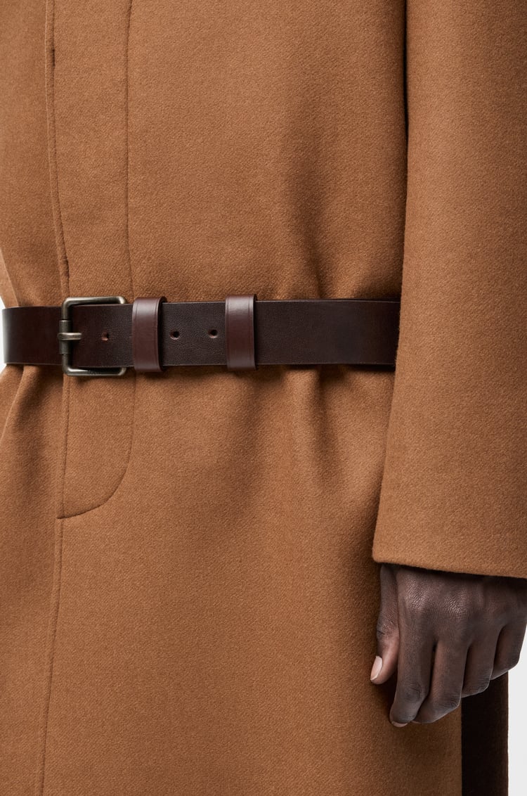 LOEWE Belted coat in wool Camel/Brown