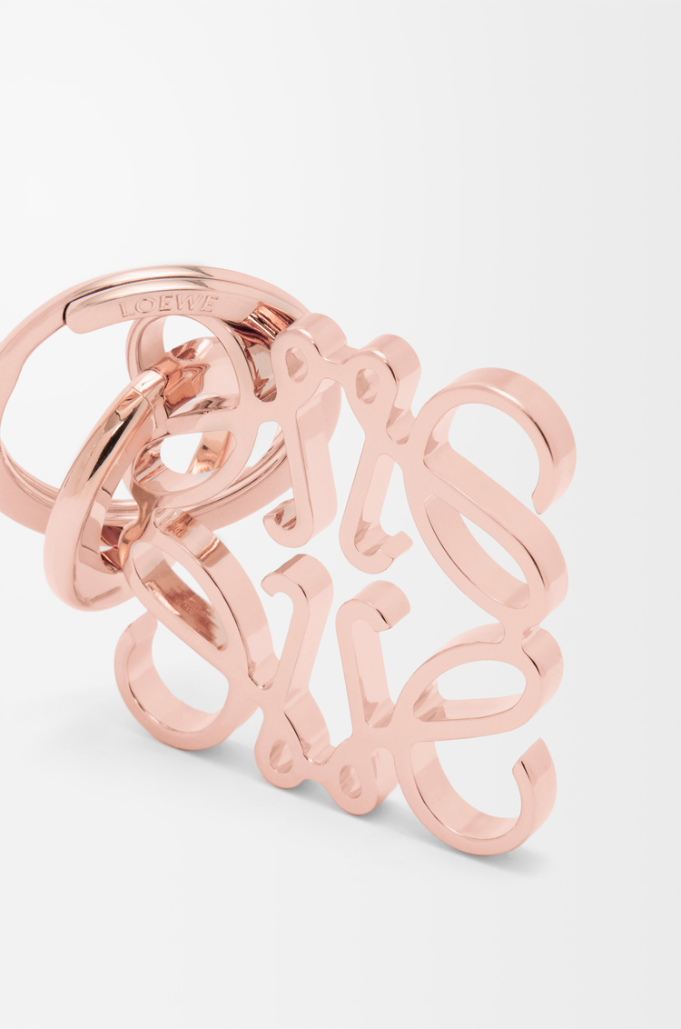 LOEWE Llavero Anagram Oro Rosa