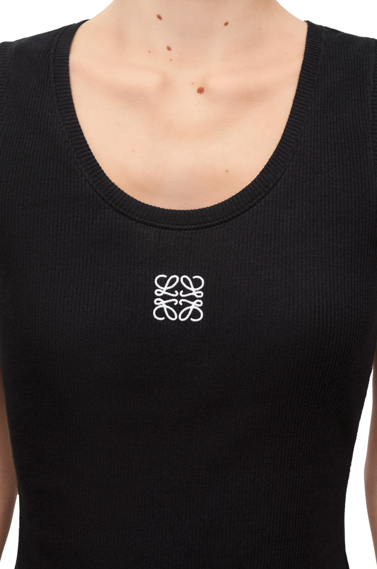 LOEWE Anagram tank top in cotton Black