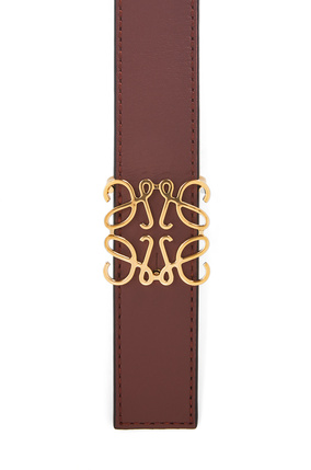 LOEWE Cinturón en piel de ternera lisa con anagrama Rojo Teja/Nude/Oro plp_rd