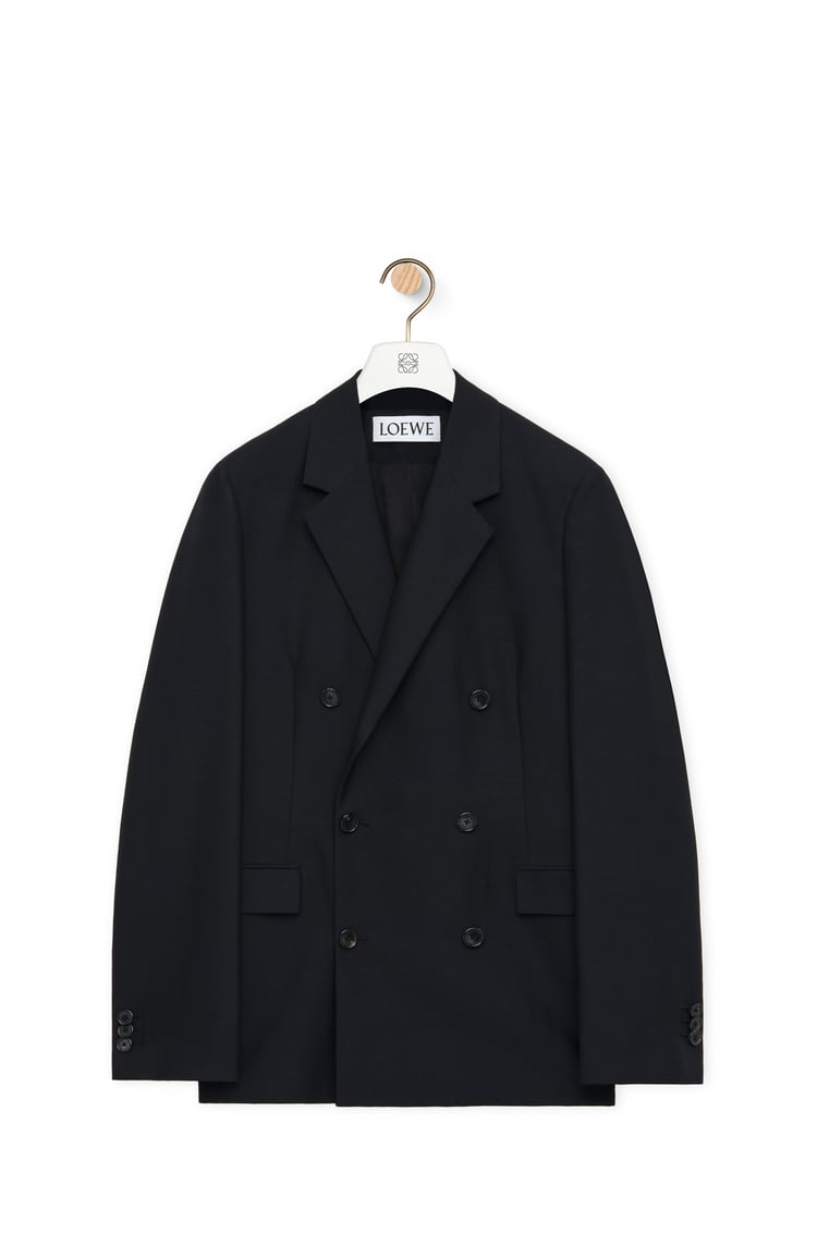 LOEWE Double breasted jacket in wool and mohair 黑色