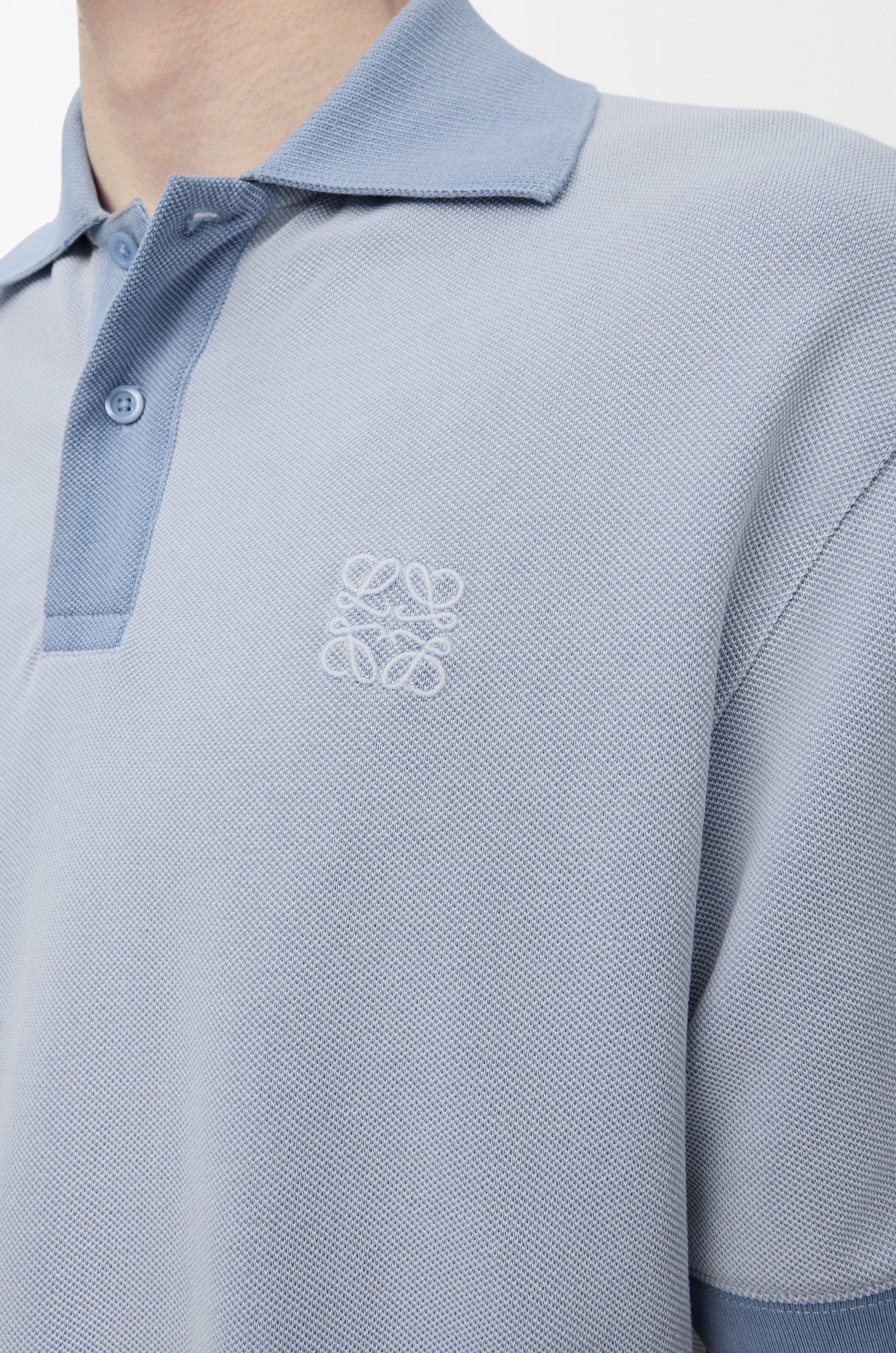 LOEWE Polo en algodón Azul Claro