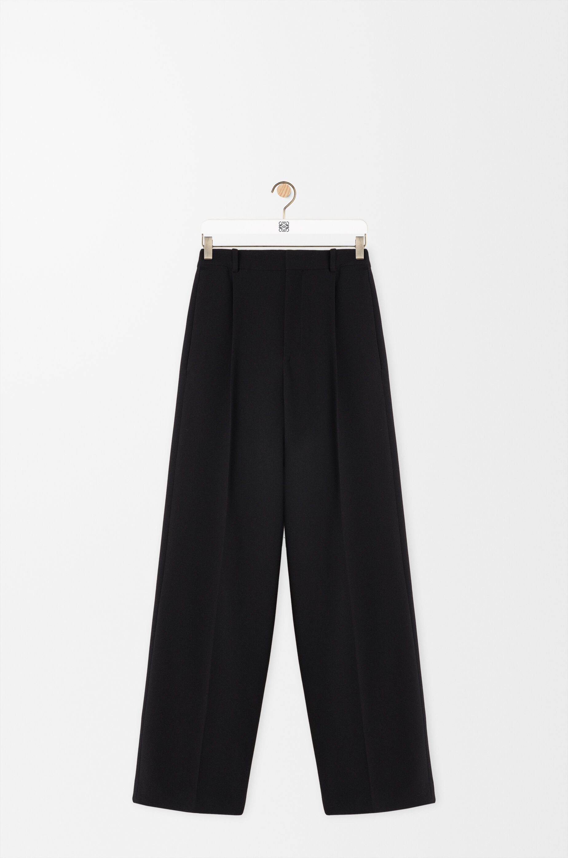 ワイドレッグトラウザーズ（ウール） ブラック - LOEWE