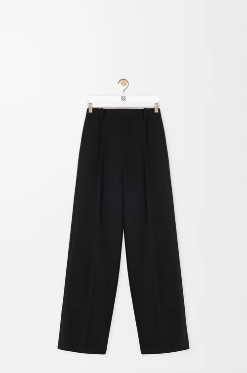 LOEWE Pantalón de pernera ancha en lana Negro
