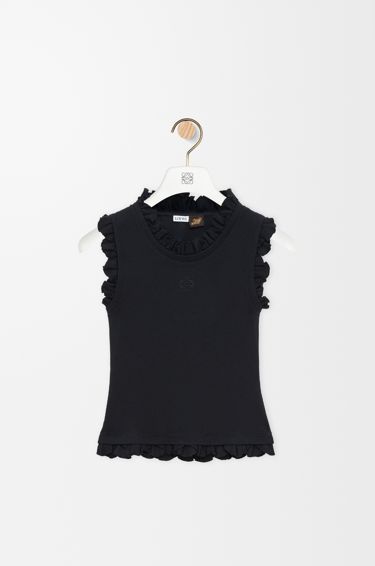 LOEWE Tank top in stretch cotton Black