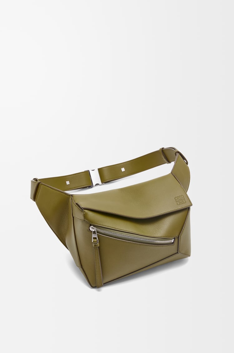 LOEWE Small Puzzle bumbag in classic calfskin Olive
