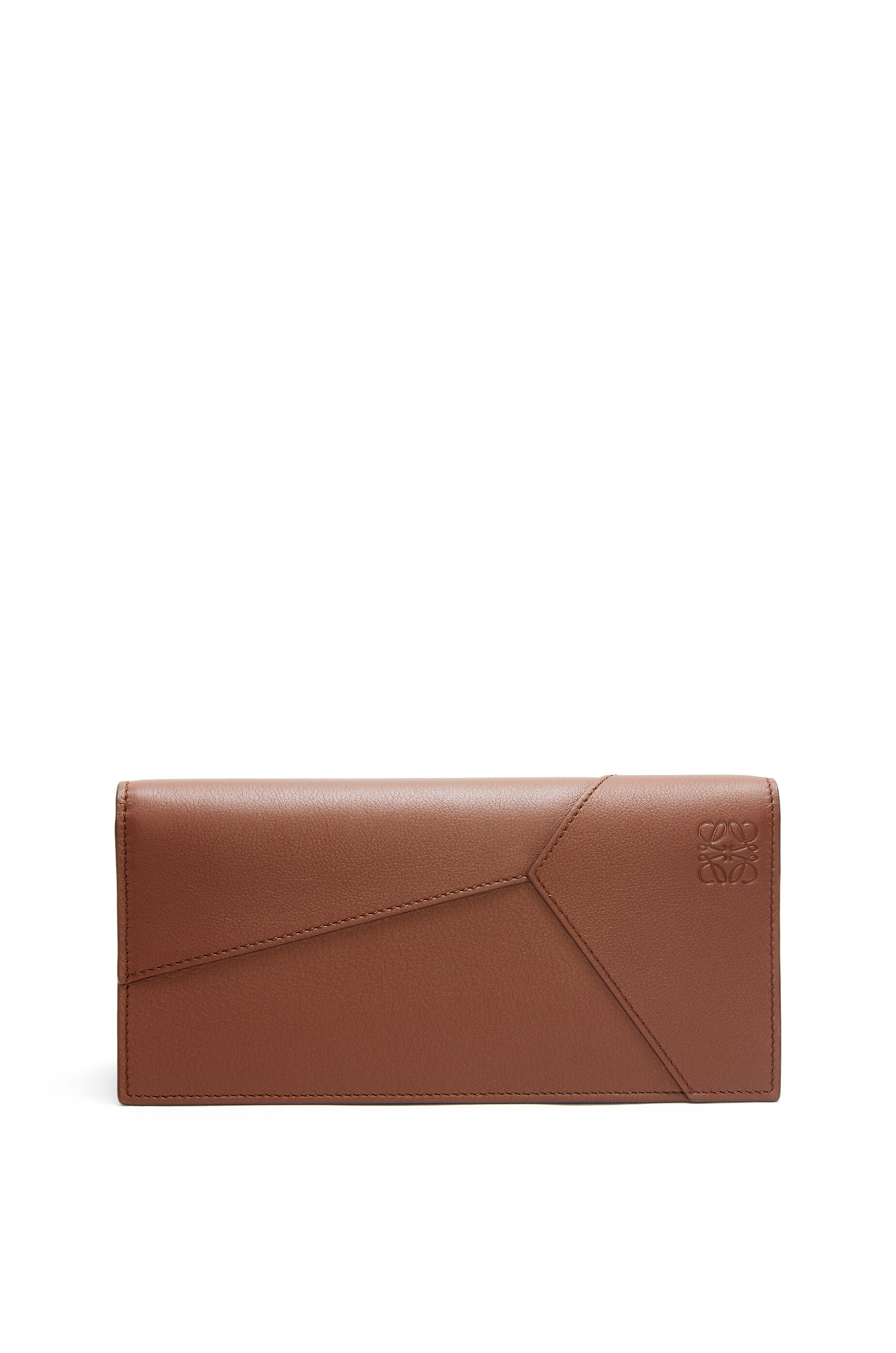 Puzzle long horizontal wallet in classic calfskin Brownie LOEWE