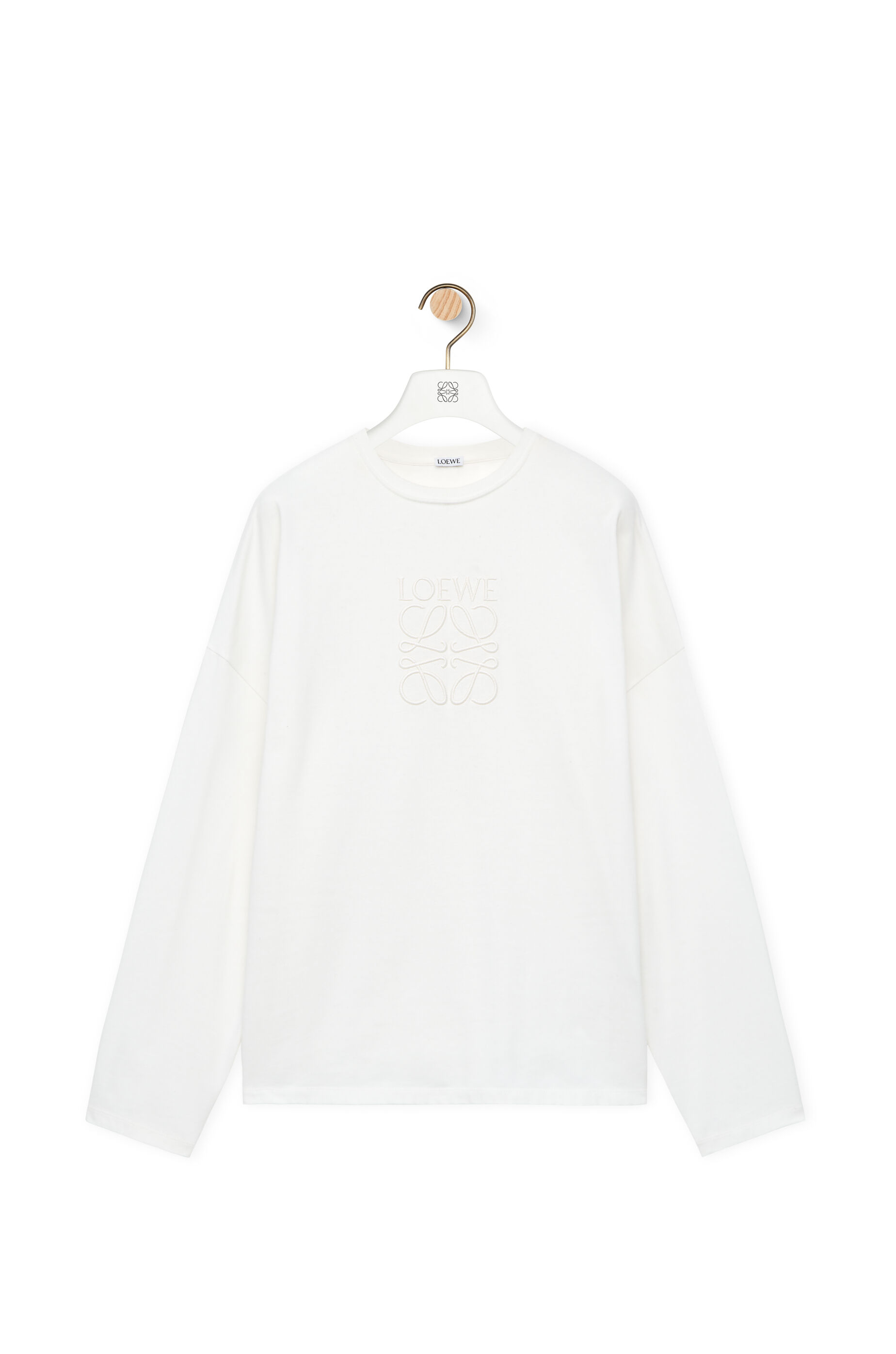 Loose fit long sleeve T shirt in cotton White LOEWE