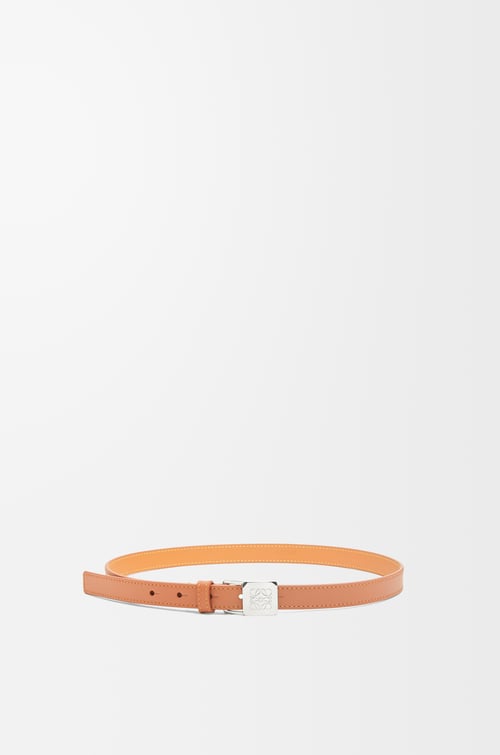 LOEWE Cinturón Amazona Padlock en piel de ternera Bronceado/Paladio