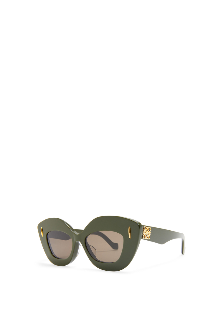 LOEWE Gafas de sol Retro Screen en acetato Khaki Brillante