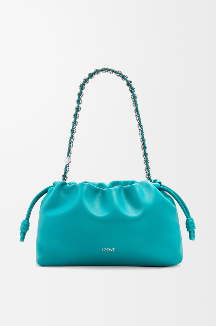 LOEWE Bolso Flamenco Purse mediano en piel napa de cordero Turquesa Intenso