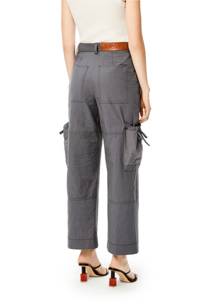 LOEWE Cargo trousers in cotton and polyamide Stone Grey plp_rd