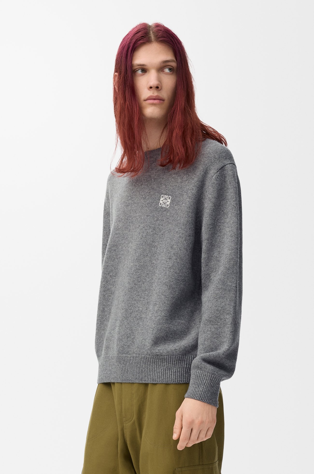 LOEWE Jersey en lana Gris Jaspeado