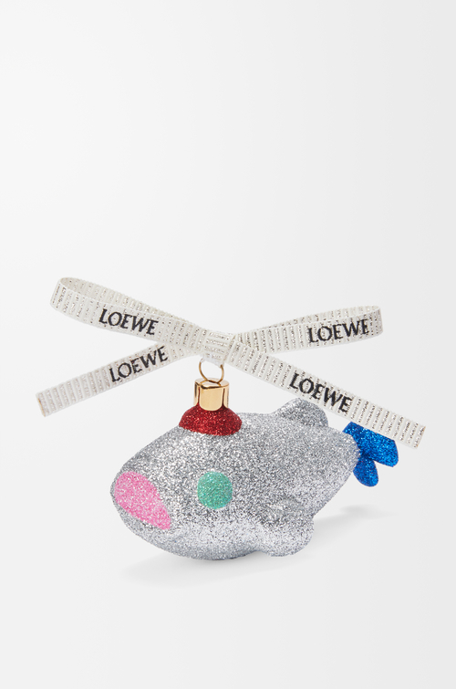 LOEWE Submarine bauble in blown glass Silver