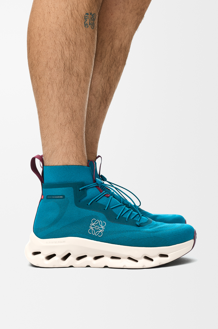 LOEWE Zapatilla Cloudtilt Hi Verde Azulado/Avena/Burdeos