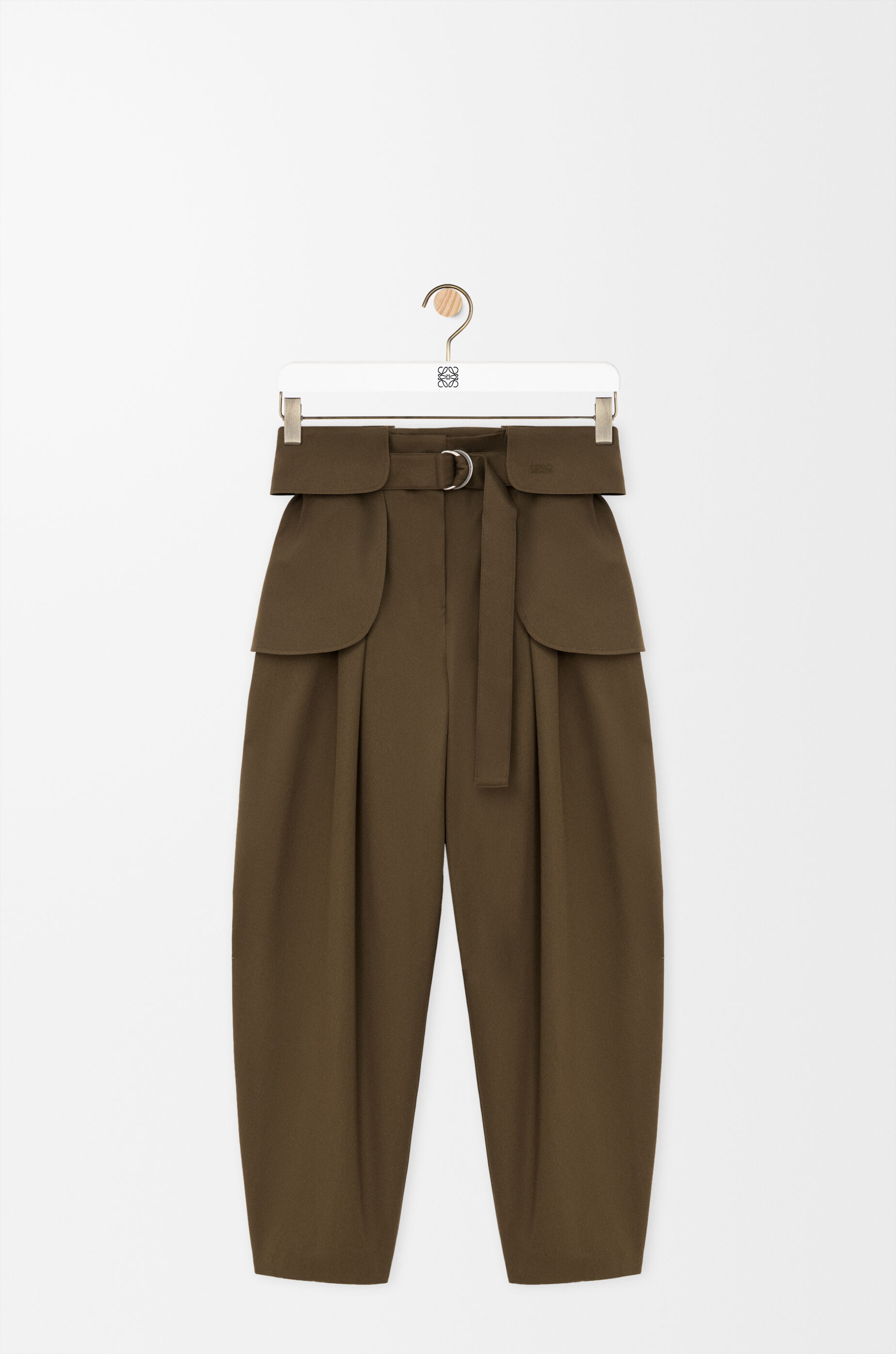 カーゴ トラウザーズ（コットン&シルク） グリーン - LOEWE Japan