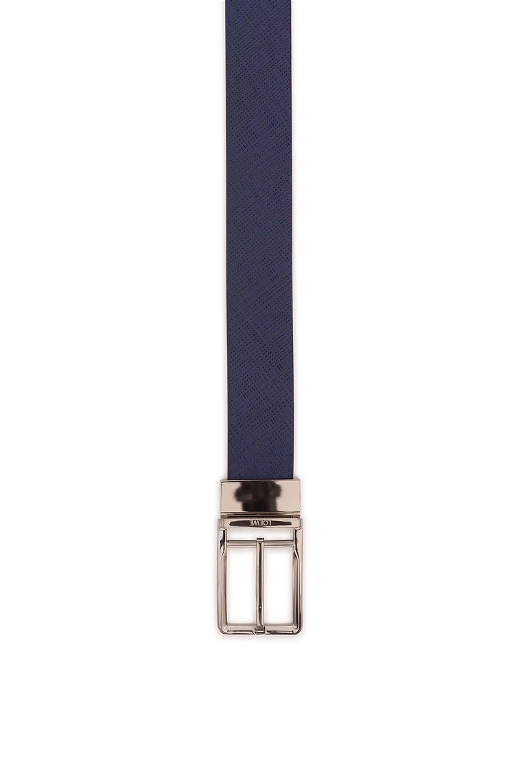 LOEWE FORMAL BELT 3.2CM Navy/Black/Ruthenium