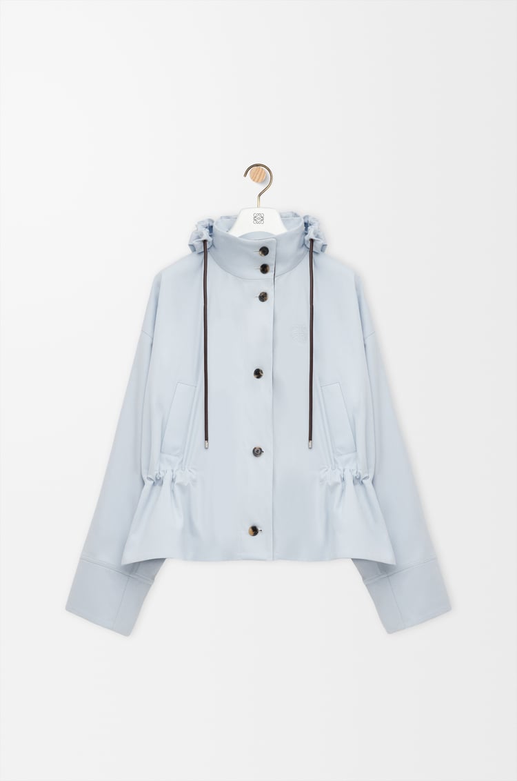 LOEWE フーデッド ジャケット（コットン&シルク） ブルー