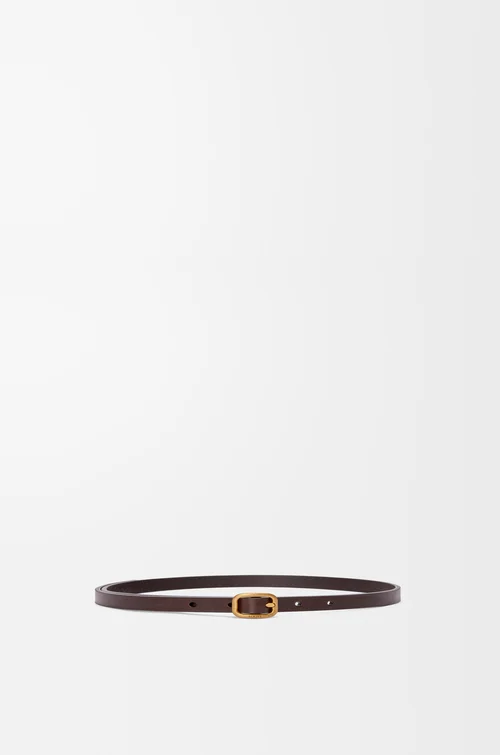 LOEWE 라운드 소프트 벨트 - 클래식 카프스킨 다크 브라운