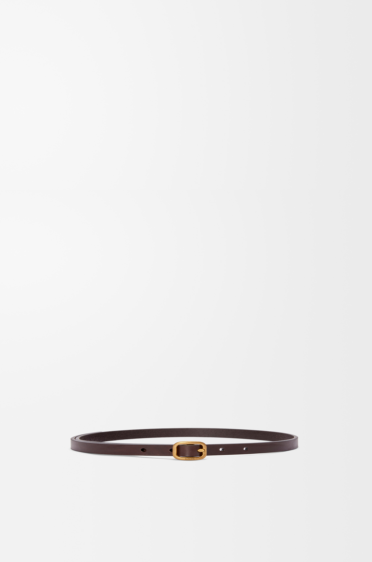 LOEWE Rounded soft belt in classic calfskin Dark Brown