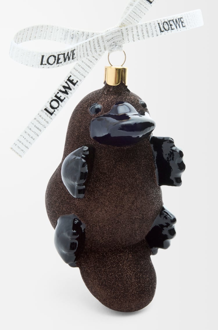 LOEWE Boule de Noël en verre soufflé Chocolate/Black