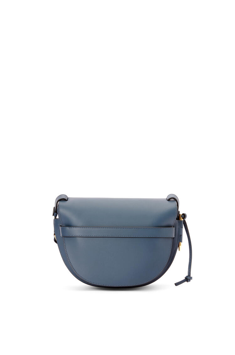 LOEWE Small Gate bag in soft calfskin and jacquard Onyx Blue