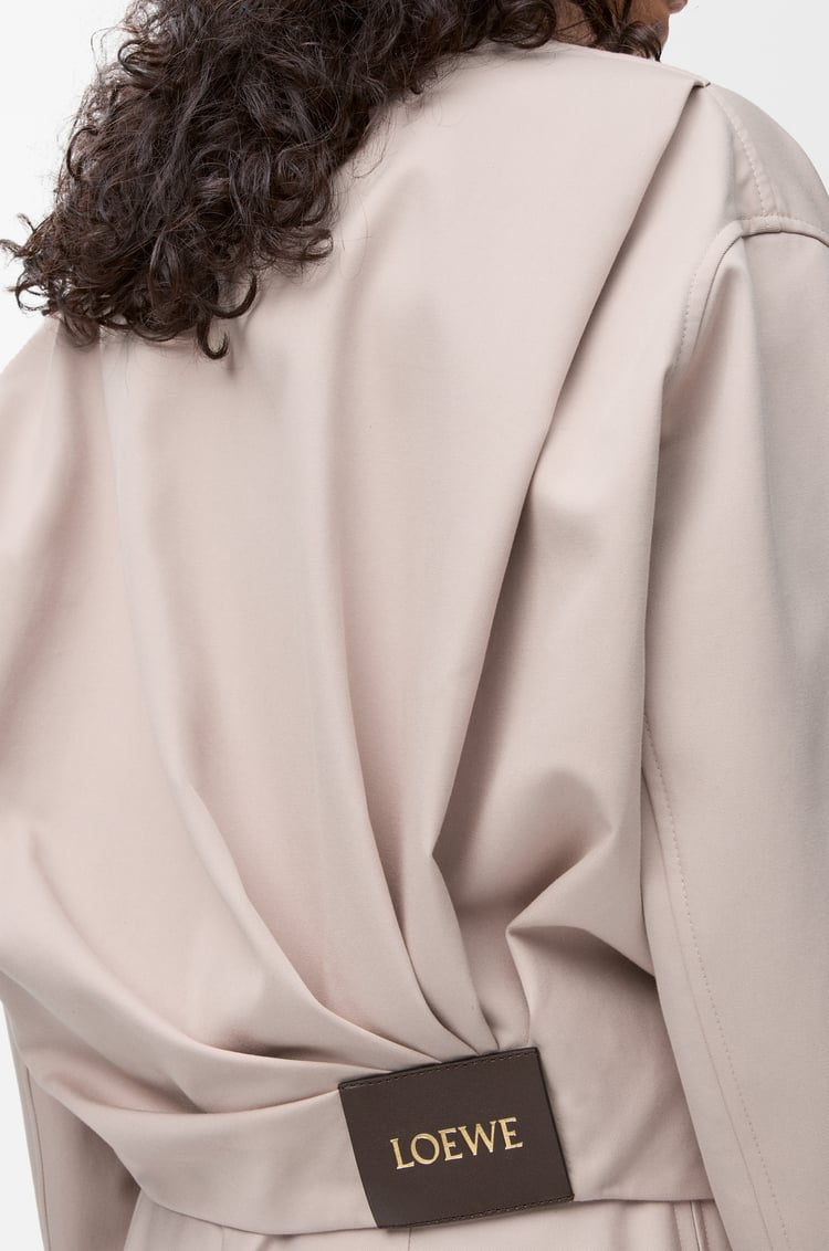 LOEWE Veste drapée en coton et soie Rose Clair
