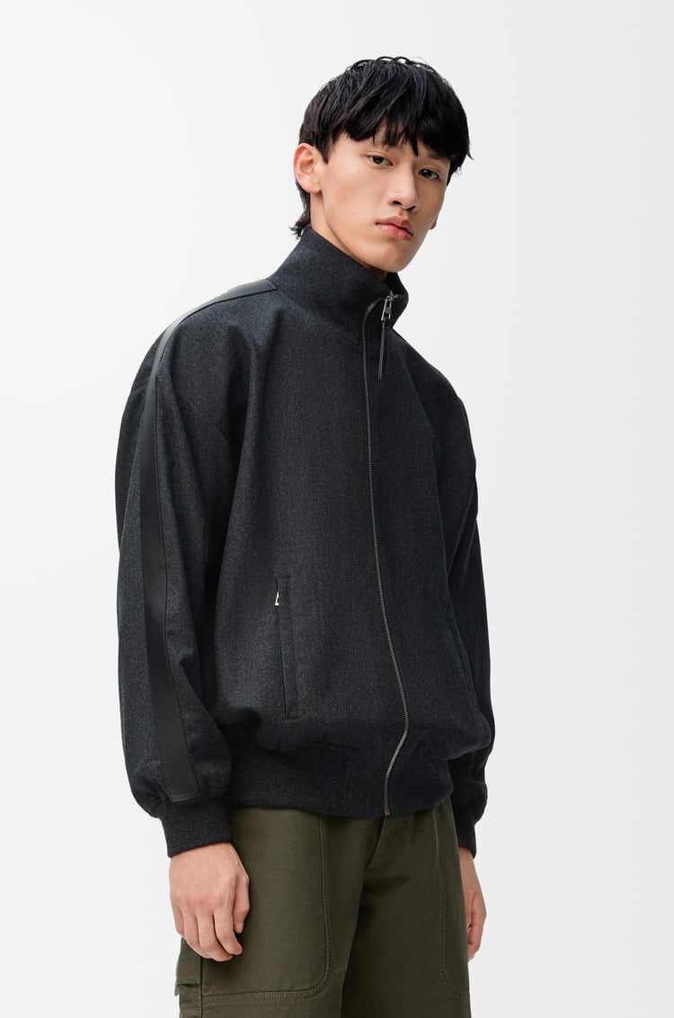LOEWE トラックスーツ ジャケット（ウール&カシミヤ） チャコールメランジェ