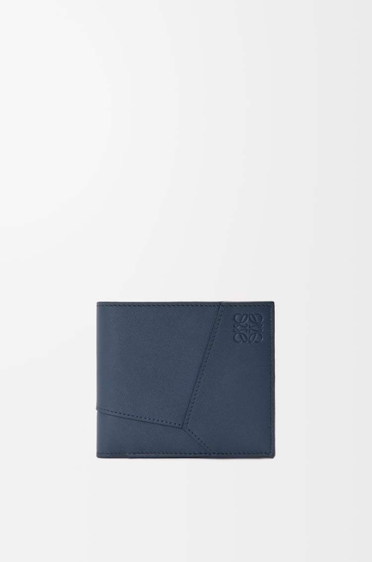 LOEWE Cartera Puzzle con dos pliegues en piel de ternera Tinte Índigo