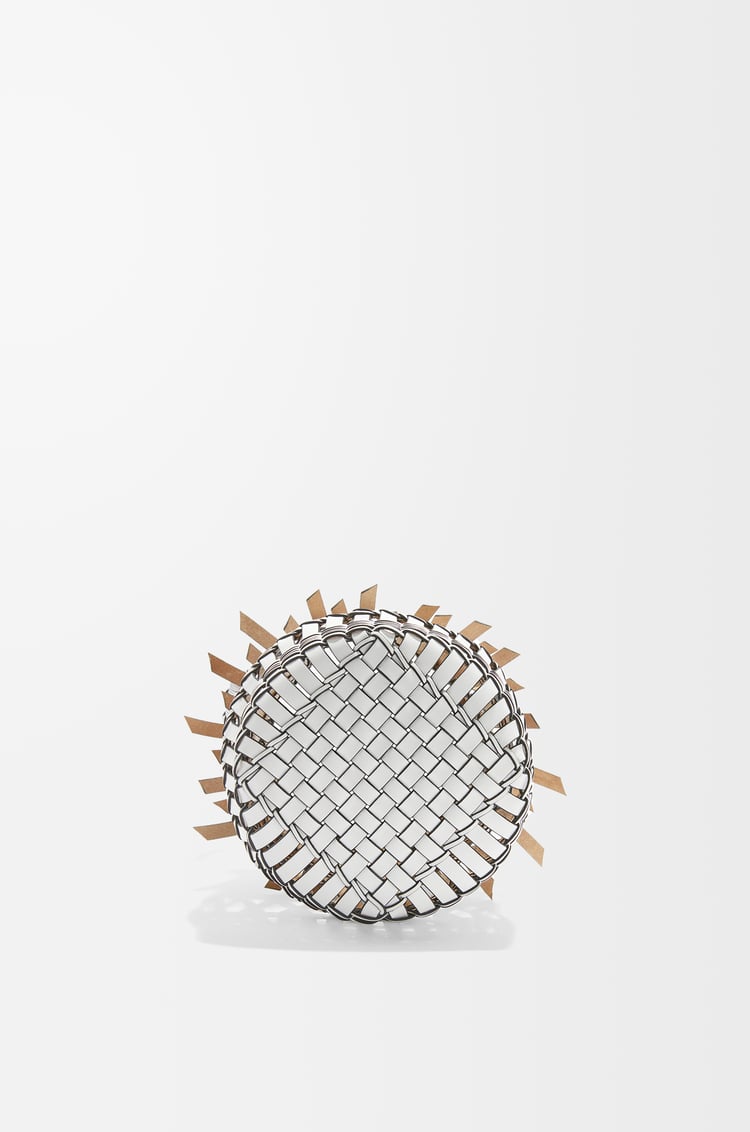 LOEWE Bolso Bucket Fringes en piel de ternera Blanco