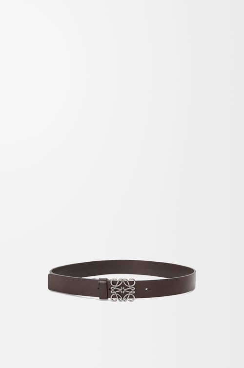 LOEWE Cinturón Anagram ancho en piel de ternera Puro Oscuro/Paladio Vintage plp_rd